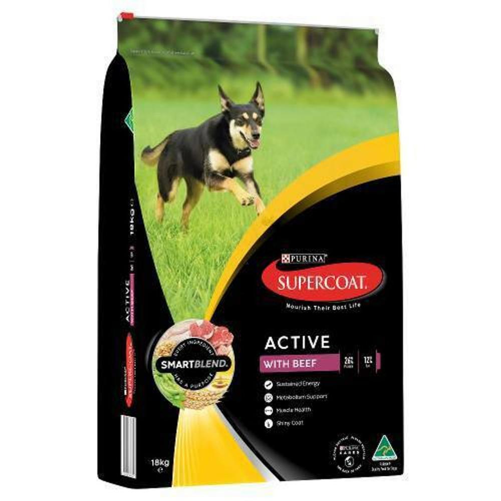 Adult Active Beef Dry Dog Food 18Kg Dog